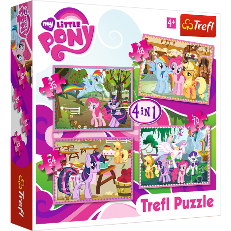 Puzzle Trefl 4w1 My Little Pony: Wakacje kucyków